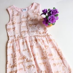 Bebe girls dress pink & Gold 4T